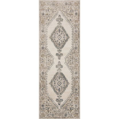Teagan TEA-02 Rug by Loloi in oatmeal, ivory. Made from high pile: 100% polypropylene, short pile: 100% polyester in a unique style.