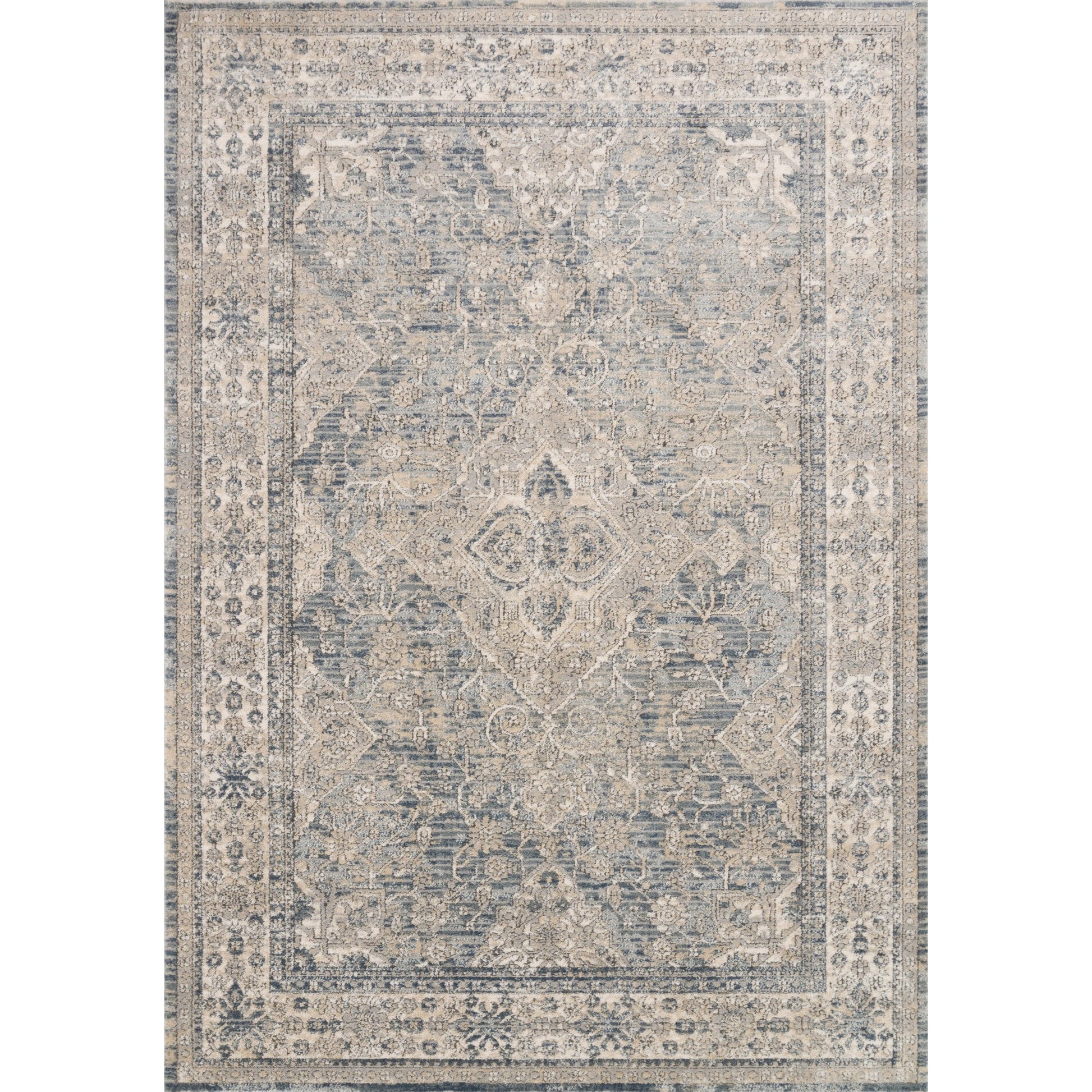 Teagan TEA-04 Rug by Loloi in sky, natural. Made from high pile: 100% polypropylene, short pile: 100% polyester in a unique style.