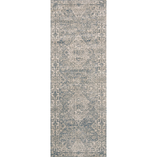 Teagan TEA-04 Rug by Loloi in sky, natural. Made from high pile: 100% polypropylene, short pile: 100% polyester in a unique style.
