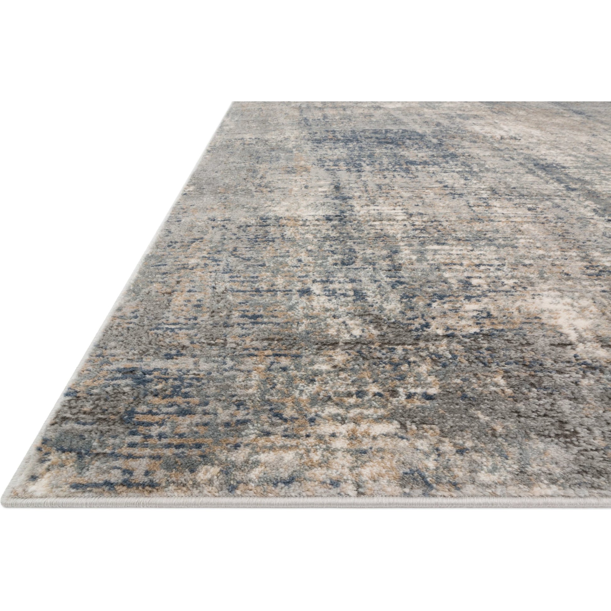 Teagan TEA-05 Rug by Loloi in denim, slate. Made from high pile: 100% polypropylene, short pile: 100% polyester in a unique style.
