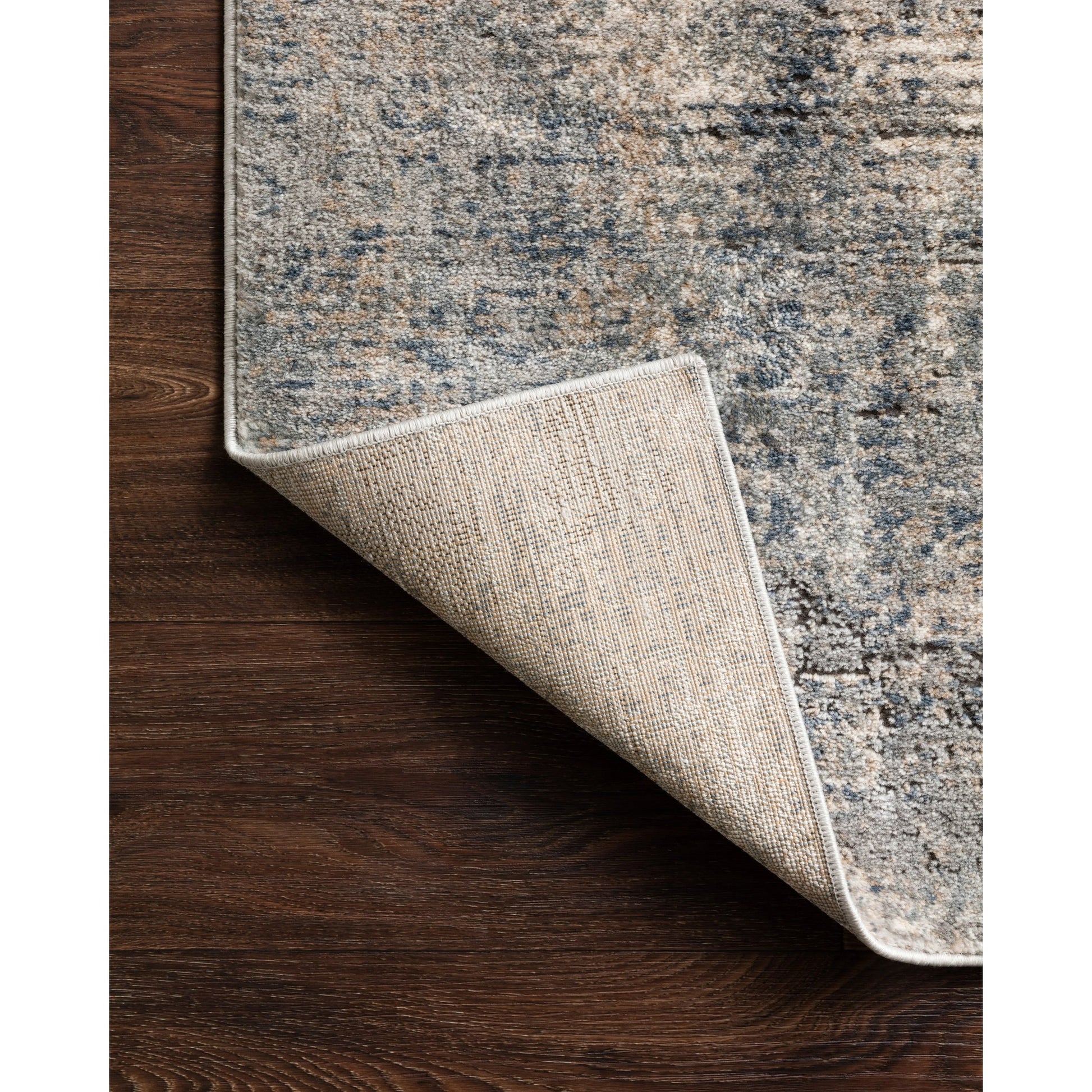 Teagan TEA-05 Rug by Loloi in denim, slate. Made from high pile: 100% polypropylene, short pile: 100% polyester in a unique style.