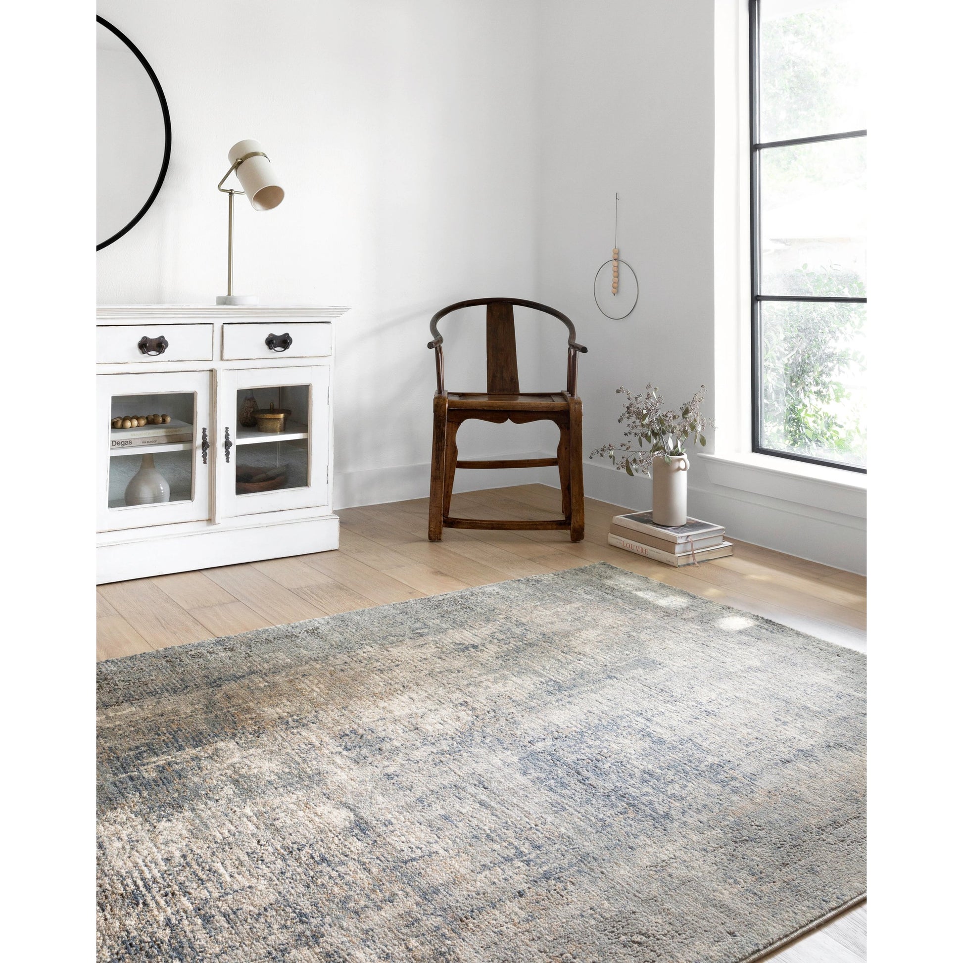 Teagan TEA-05 Rug by Loloi in denim, slate. Made from high pile: 100% polypropylene, short pile: 100% polyester in a unique style.