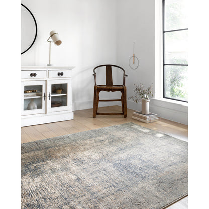 Teagan TEA-05 Rug by Loloi in denim, slate. Made from high pile: 100% polypropylene, short pile: 100% polyester in a unique style.