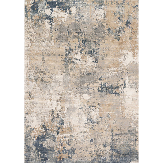 Teagan TEA-06 Rug by Loloi II in sand, mist. Made from high pile: 100% polypropylene, short pile: 100% polyester in a unique 