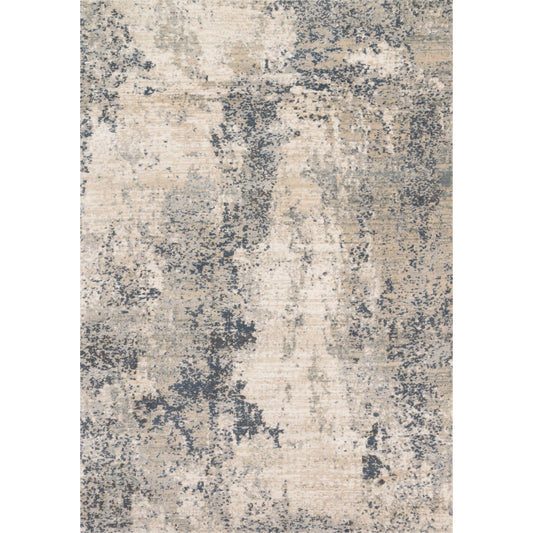Teagan TEA-07 Rug by Loloi II in natural, denim. Made from high pile: 100% polypropylene, short pile: 100% polyester in a uni