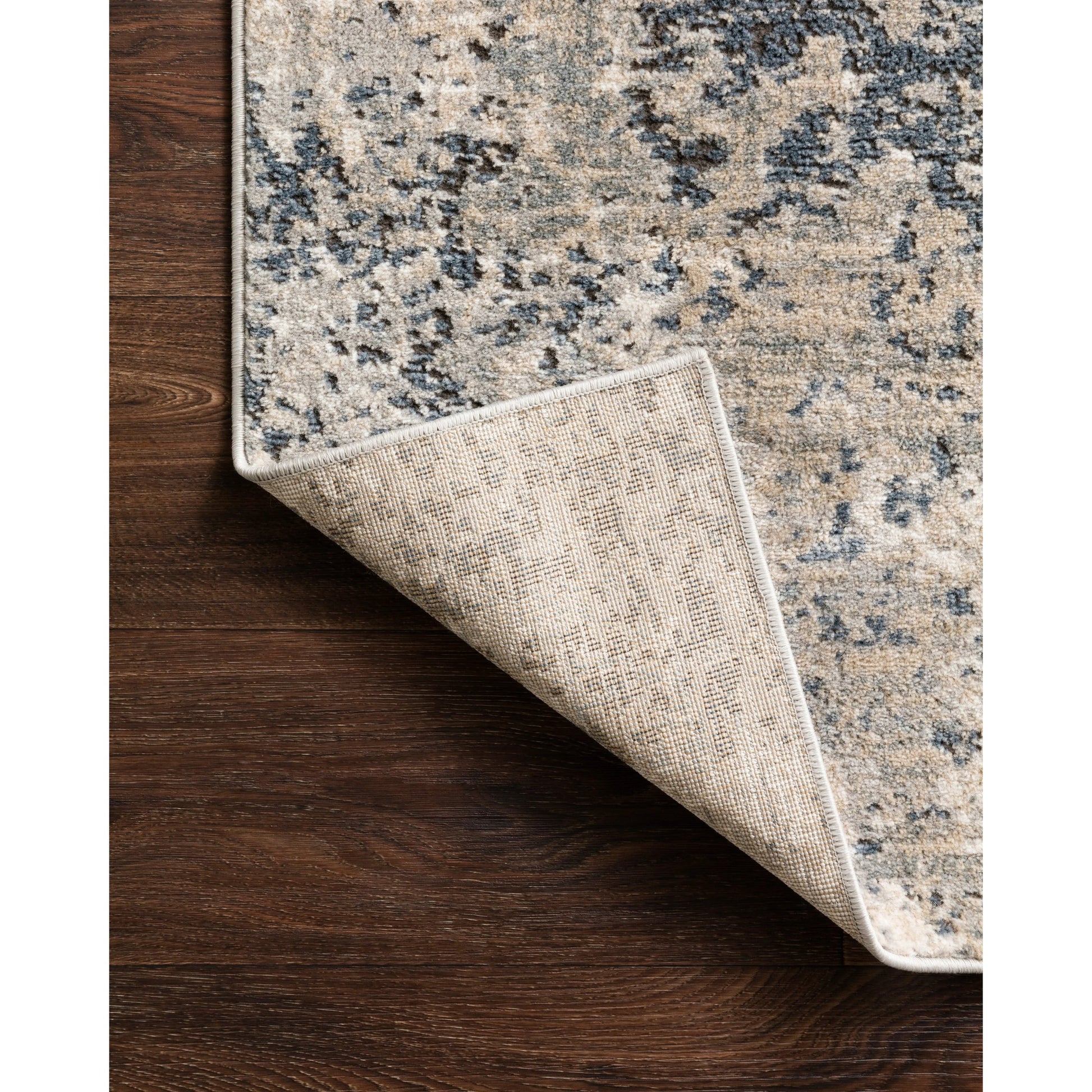 Teagan TEA-07 Rug by Loloi in natural, denim. Made from high pile: 100% polypropylene, short pile: 100% polyester in a unique style.