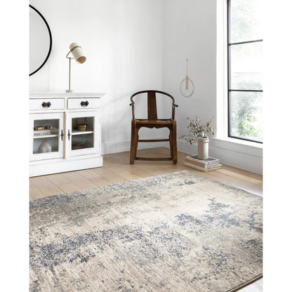 Teagan TEA-07 Rug by Loloi in natural, denim. Made from high pile: 100% polypropylene, short pile: 100% polyester in a unique style.