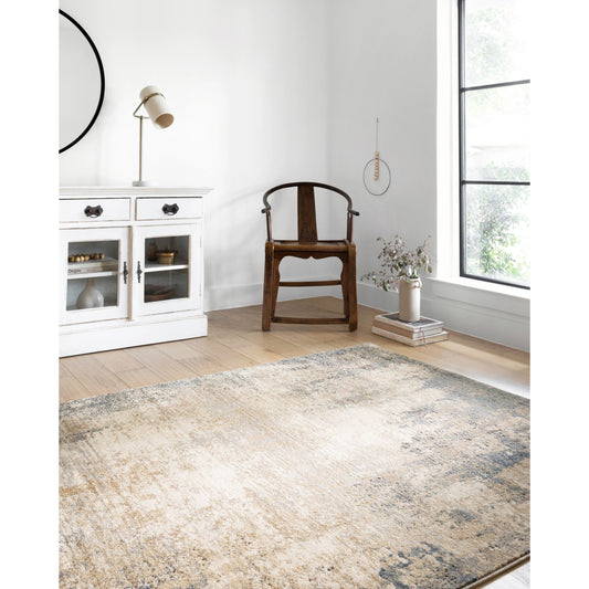 Teagan TEA-08 Rug by Loloi II in ivory, mist. Made from high pile: 100% polypropylene, short pile: 100% polyester in a unique st