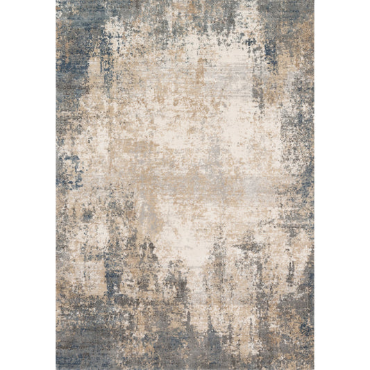 Teagan TEA-08 Rug by Loloi II in ivory, mist. Made from high pile: 100% polypropylene, short pile: 100% polyester in a unique