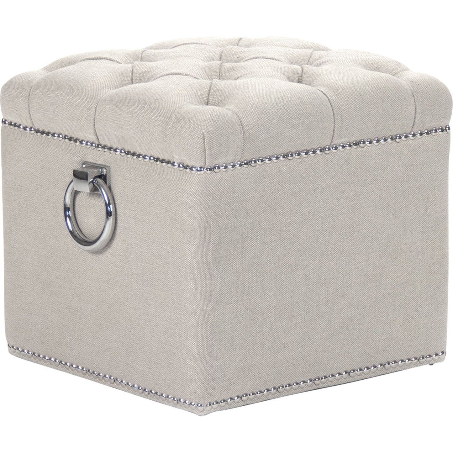 001 S-337999 | Primary Silo | Paol Stool by Zentique in light linen, cotton and oak. Made from oak in a traditional style.