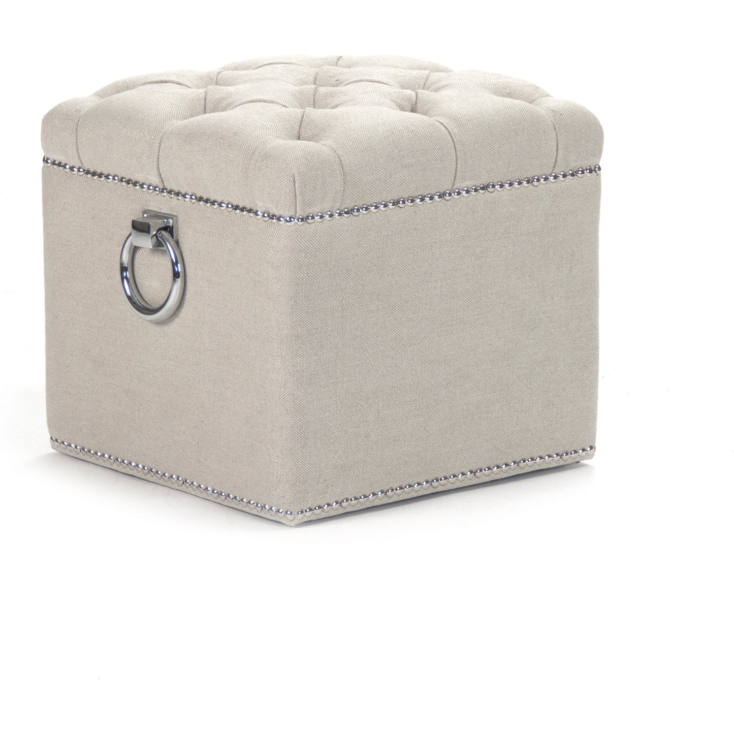 009 S-337999 | Additional Silo | Paol Stool by Zentique in light linen, cotton and oak. Made from oak in a traditional style.