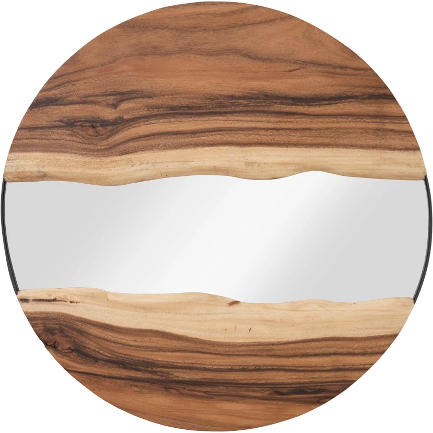 002 SI-1944933 | Primary Silo | River Mirror by Phillips Collection in brown. Made from wood, chamcha wood in a rustic style.