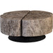 Clover Gray Stone Coffee Table by Phillips Collection in gray stone. Made from unique in a rustic style.