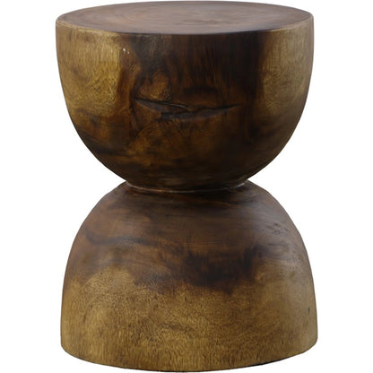 Totem Natural Stool by Phillips Collection in brown. Made from wood, chamcha wood in a modern style.
