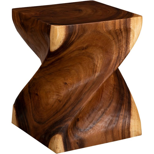 Curl Stool by Phillips Collection in brown. Made from wood, chamcha wood in a modern style.