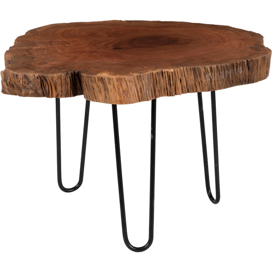 Burled Wood Coffee Table by Phillips Collection in black, brown. Made from wood, metal, iron in a eclectic & global style.