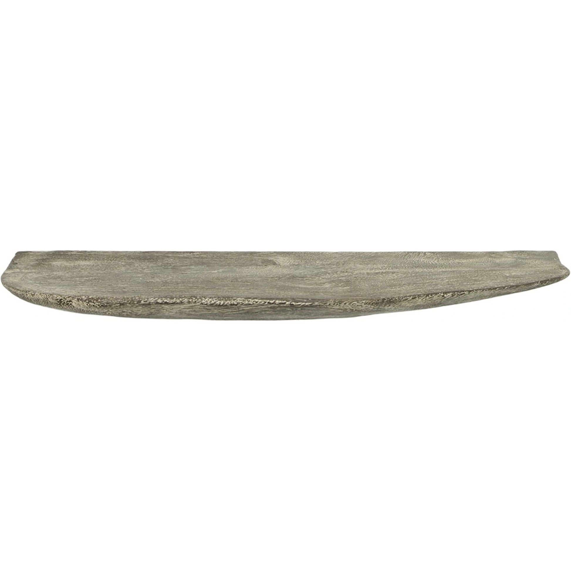 Floating Wall Shelf by Phillips Collection in gray and gray stone. Made from wood, chamcha wood in a modern style.