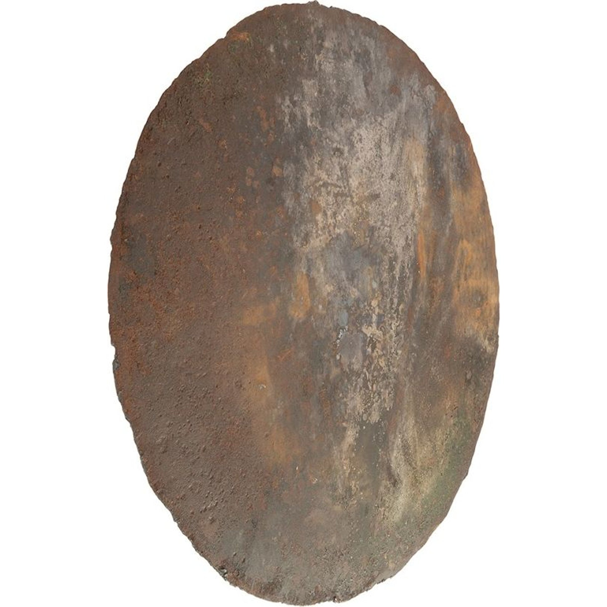 Galvanized Wall Disc by Phillips Collection in brown and rust. Made from metal in a modern style.