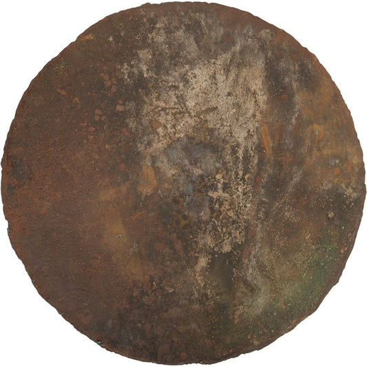 Galvanized Wall Disc by Phillips Collection in brown and rust. Made from metal in a modern style.
