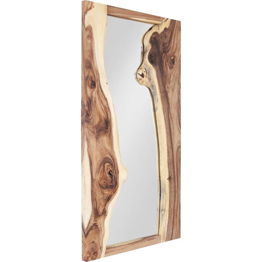 River Chamcha Wood Mirror by Phillips Collection in brown. Made from wood in a rustic style.