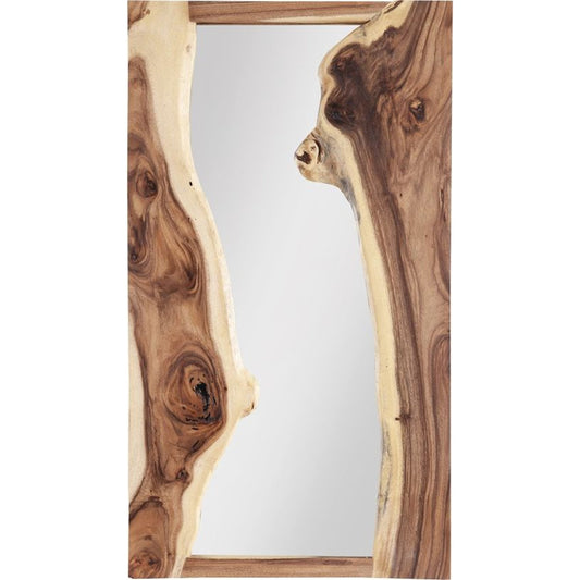 River Chamcha Wood Mirror by Phillips Collection in brown. Made from wood in a rustic style.