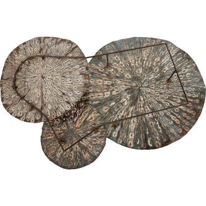 Metal Lotus Wall Art by Phillips Collection in brown, black, assorted and aluminum, rust. Made from metal in a eclectic & global style.