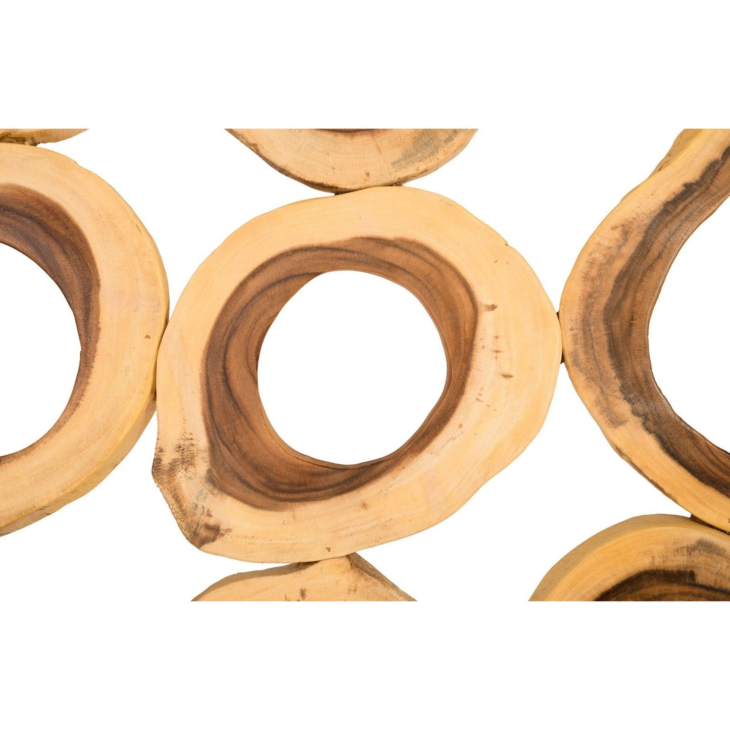 005 SR-820254 | Closeup | Chuleta Rings Wall Art by Phillips Collection in brown. Made from wood in a eclectic & global style.