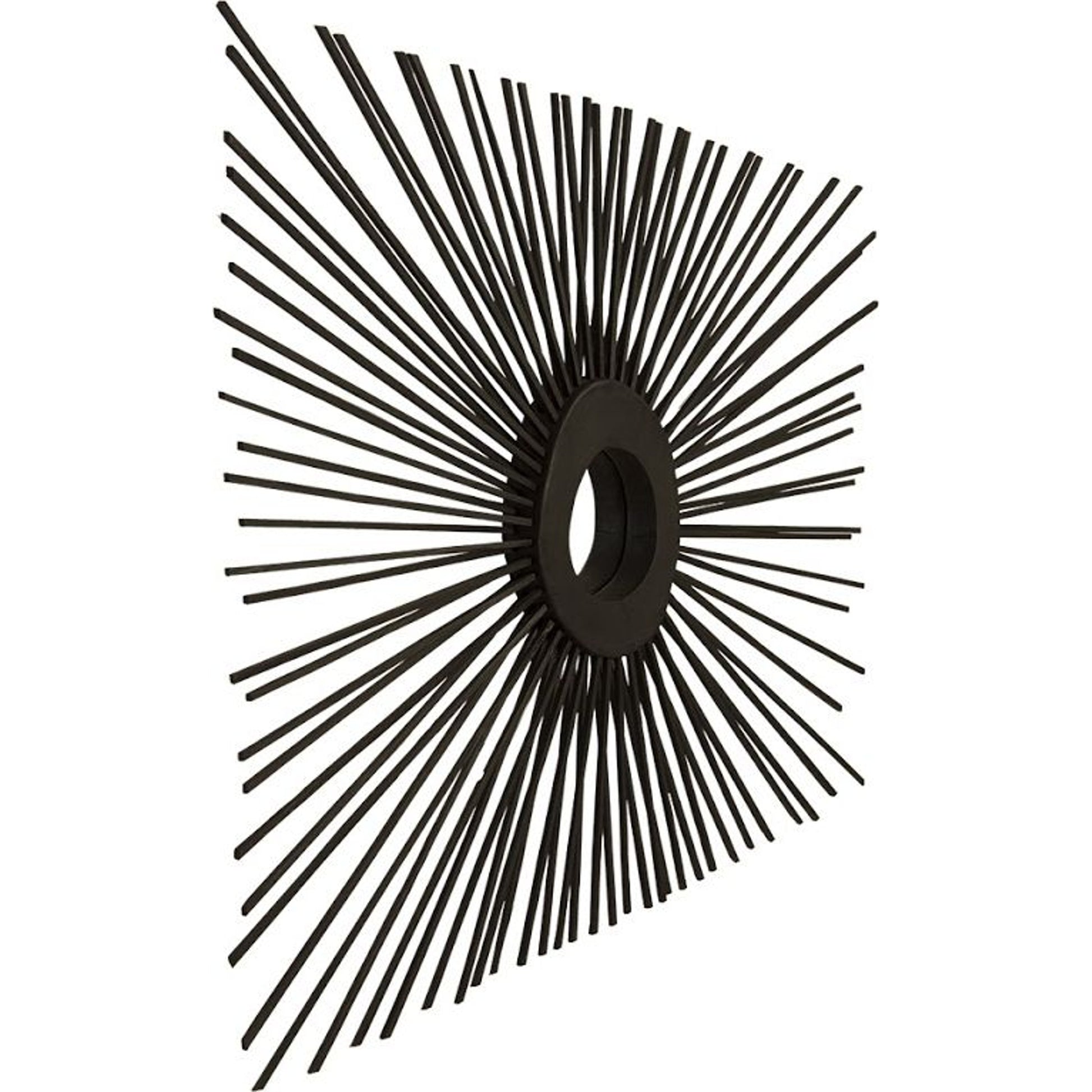 Spoke Square Mirror by Phillips Collection in charred. Made from wood in a modern style.