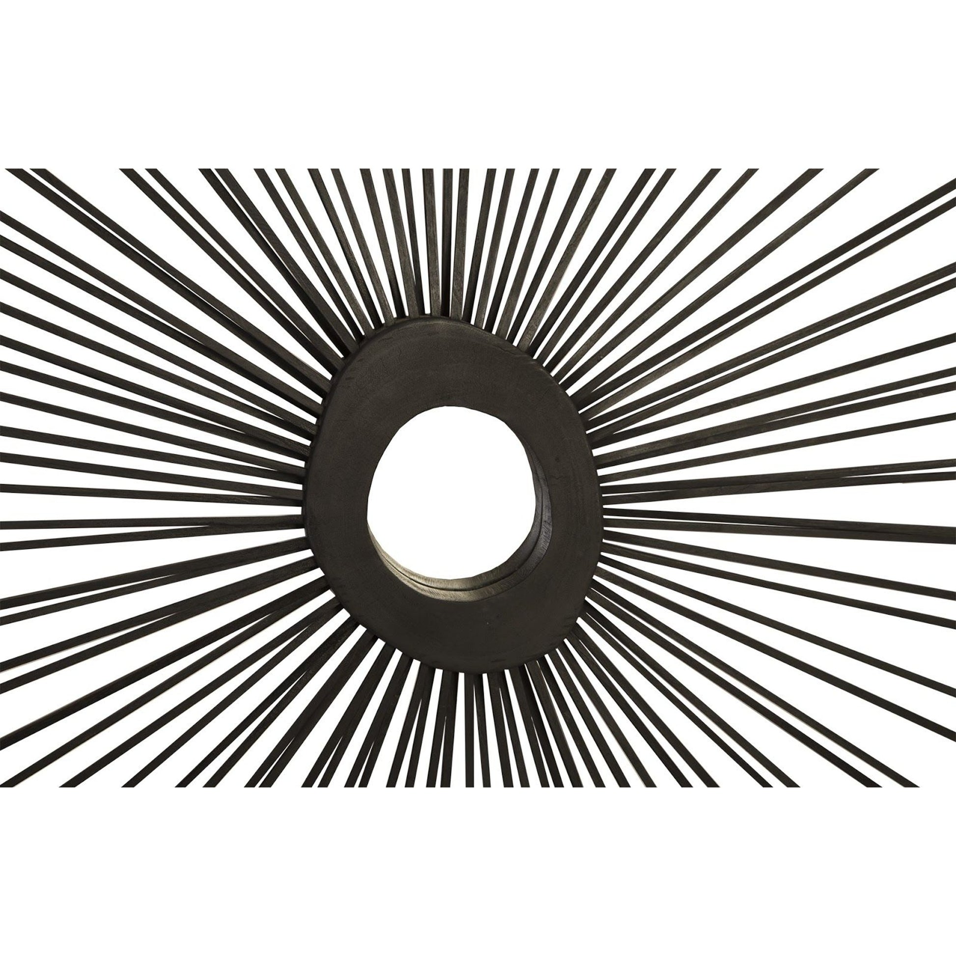 Spoke Square Mirror by Phillips Collection in charred. Made from wood in a modern style.