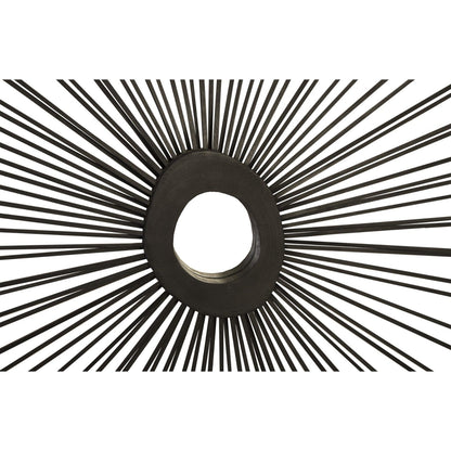 Spoke Square Mirror by Phillips Collection in charred. Made from wood in a modern style.