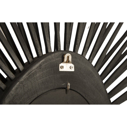 Spoke Square Mirror by Phillips Collection in charred. Made from wood in a modern style.