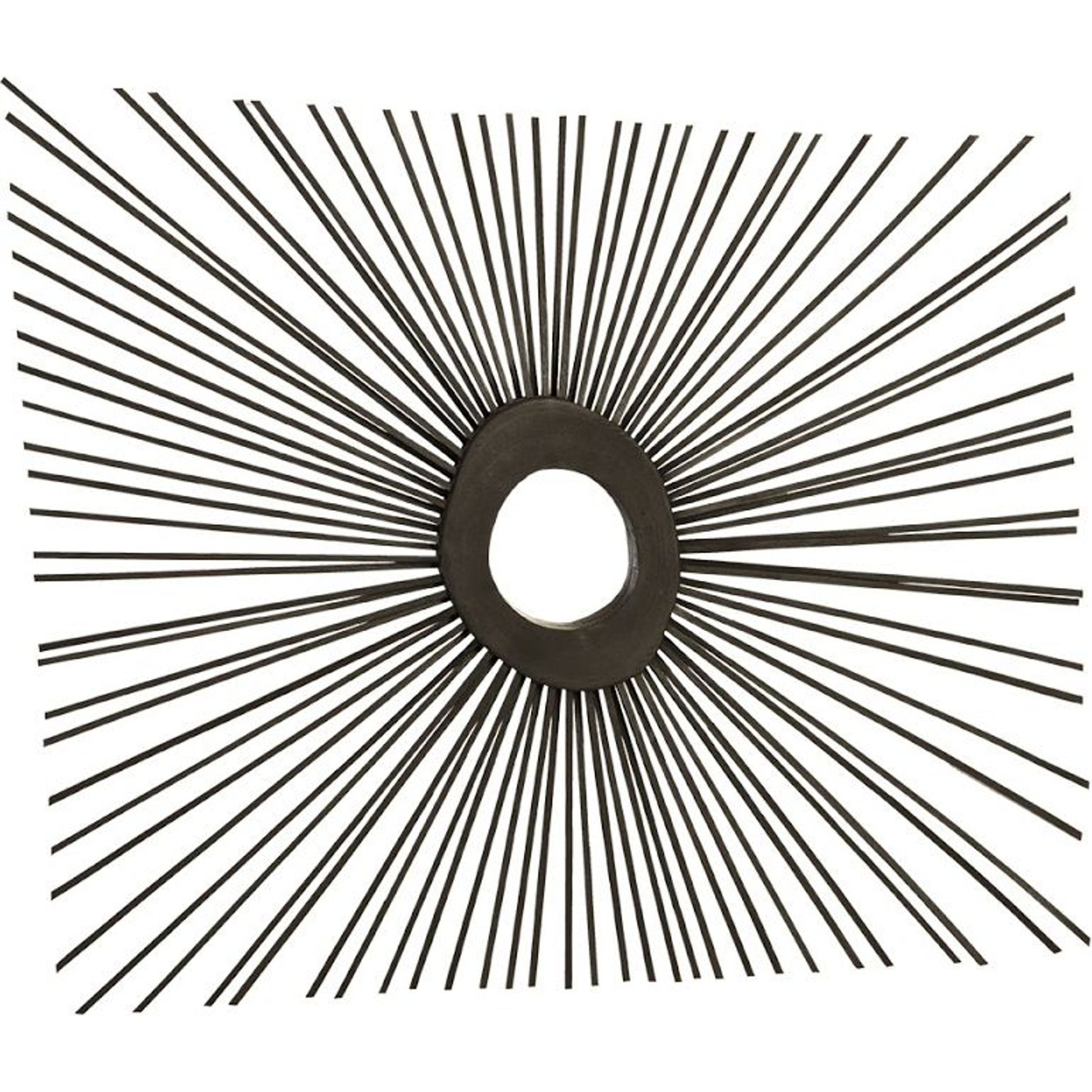 Spoke Square Mirror by Phillips Collection in charred. Made from wood in a modern style.