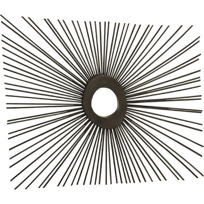 Spoke Square Mirror by Phillips Collection in charred. Made from wood in a modern style.