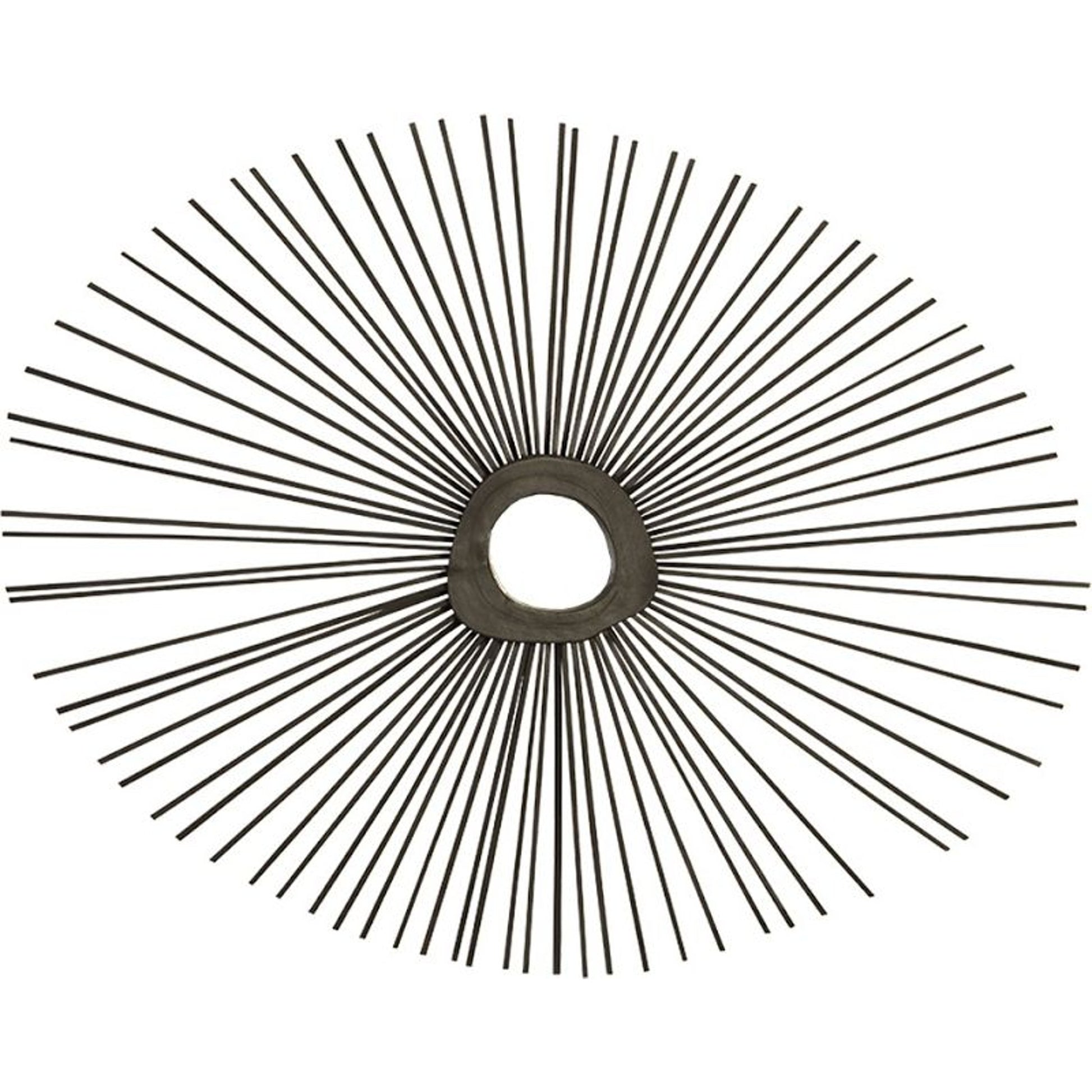 Spoke Round Mirror by Phillips Collection in charred. Made from wood in a modern style.