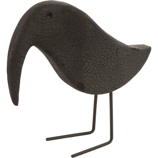 Lovely Bird by Phillips Collection in charred. Made from wood in a modern style.