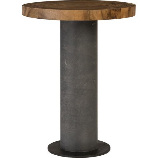 Concrete Bar Table by Phillips Collection in gray, brown. Made from wood, concrete in a modern style.