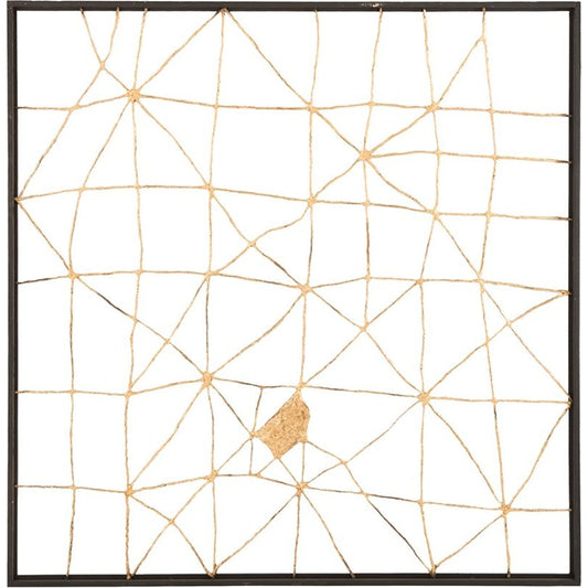 Mesh Wall Art by Phillips Collection in gold, black and brass. Made from metal in a modern style.