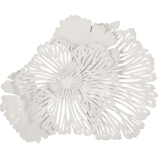 Flower Wall Art White by Phillips Collection in white and powder coat. Made from metal in a eclectic & global style.