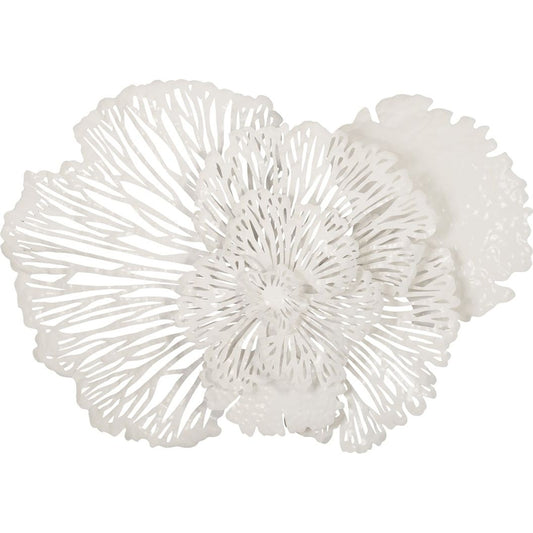 Flower Wall Art White by Phillips Collection in white and powder coat. Made from metal in a eclectic & global style.