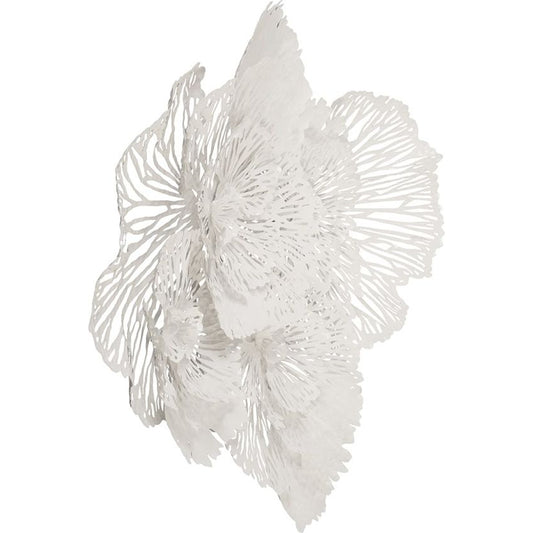 Flower Wall Art White by Phillips Collection in white and powder coat. Made from metal in a eclectic & global style.