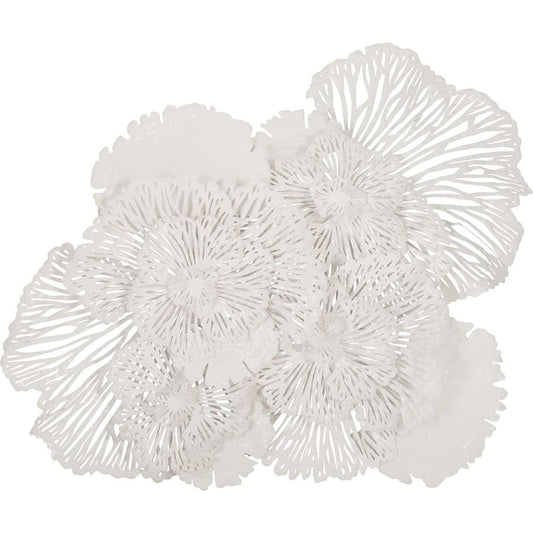 Flower Wall Art White by Phillips Collection in white and powder coat. Made from metal in a eclectic & global style.