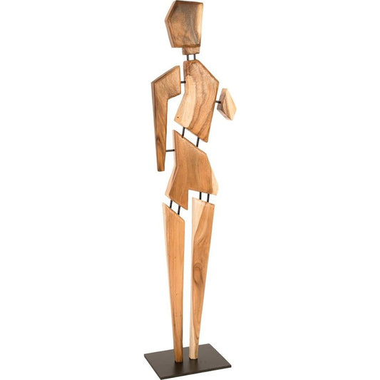 Jack Chamcha Wood Sculpture by Phillips Collection in black, brown. Made from wood in a modern style.