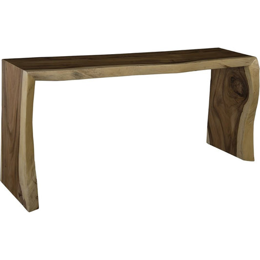 Waterfall Console Table by Phillips Collection in gray stone. Made from unique in a eclectic & global style.