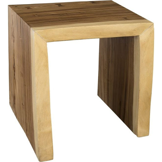 Waterfall Side Table by Phillips Collection in gray stone. Made from unique in a eclectic & global style.