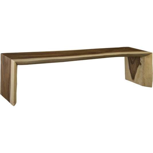 Waterfall Bench by Phillips Collection in gray stone. Made from unique in a eclectic & global style.