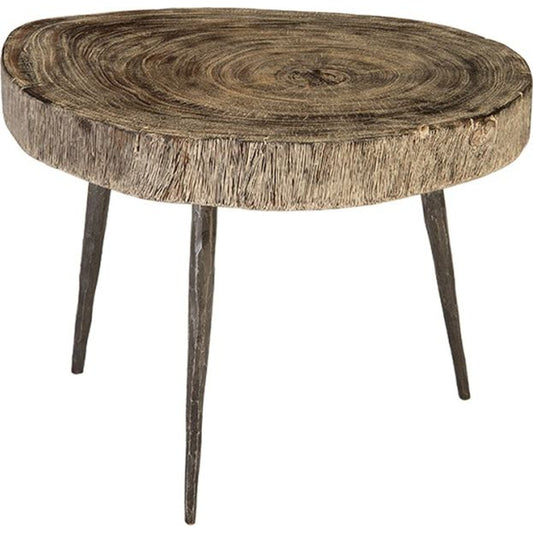 Crosscut Coffee Table by Phillips Collection in black, gray and gray stone. Made from wood in a modern style.