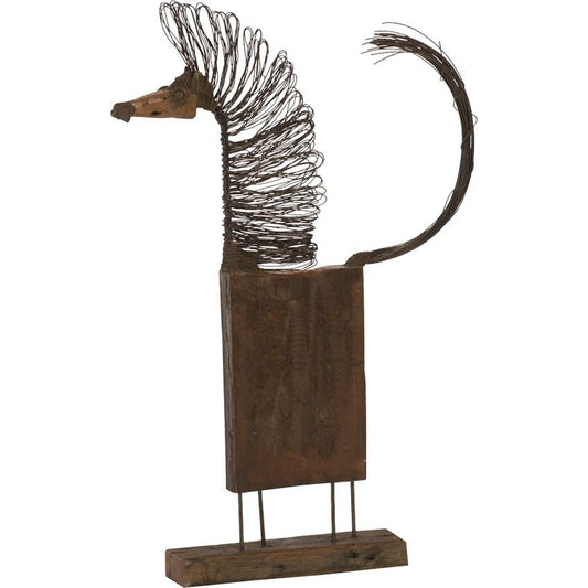 Wire Horse Sculpture by Phillips Collection. Made from wood in a eclectic & global style.