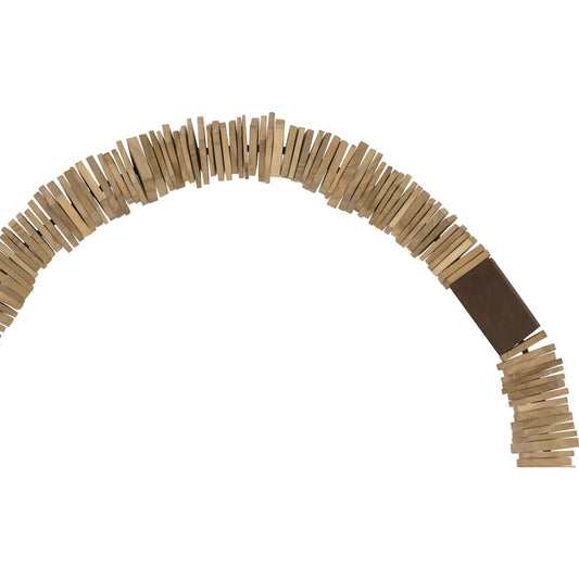 Stacked Wall Ring by Phillips Collection in bleached. Made from wood in a coastal style.