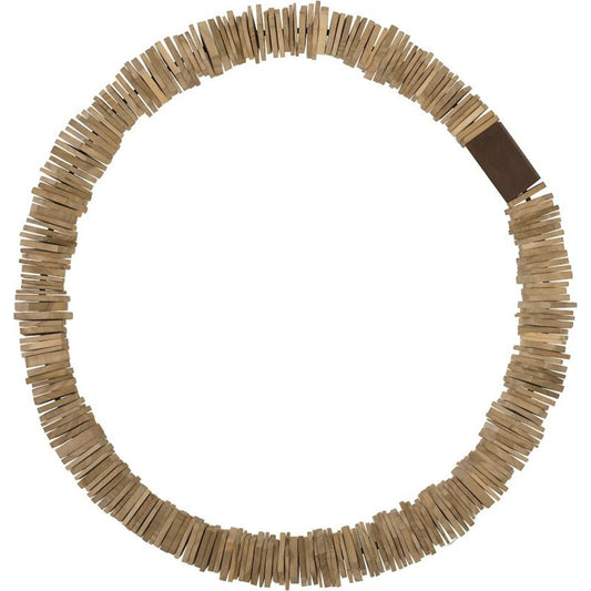 Stacked Wall Ring by Phillips Collection in bleached. Made from wood in a coastal style.