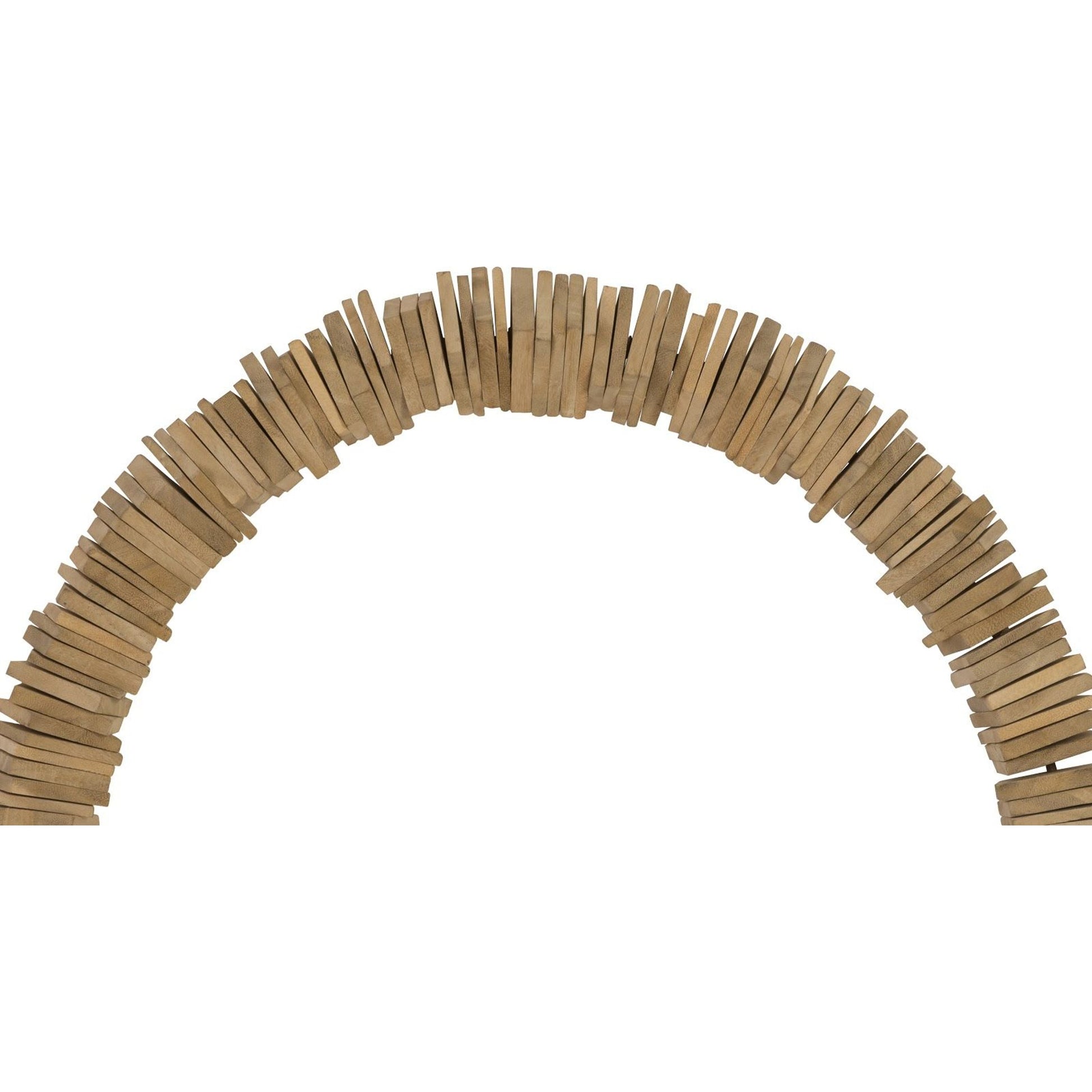 Stacked Wall Ring by Phillips Collection in bleached. Made from wood in a coastal style.